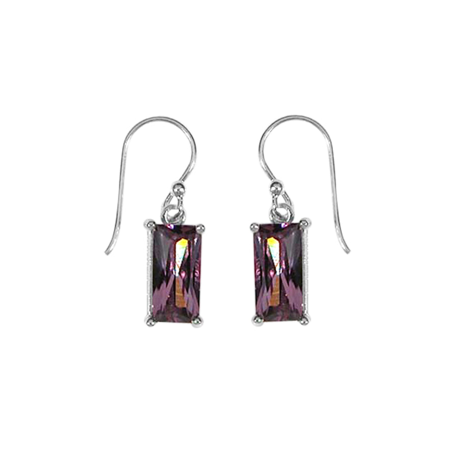 Baguette Gemstone Dangle Earrings (SV 344)