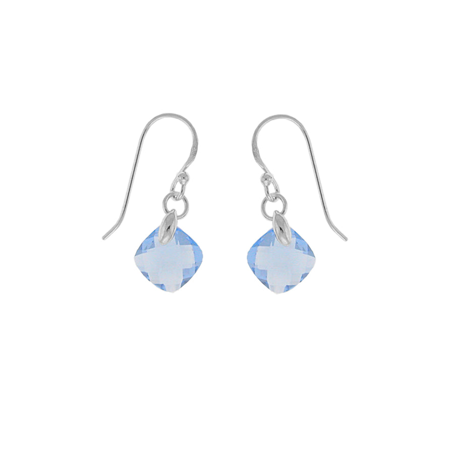 Cushion Gemstone Dangle Earrings (SV 405)