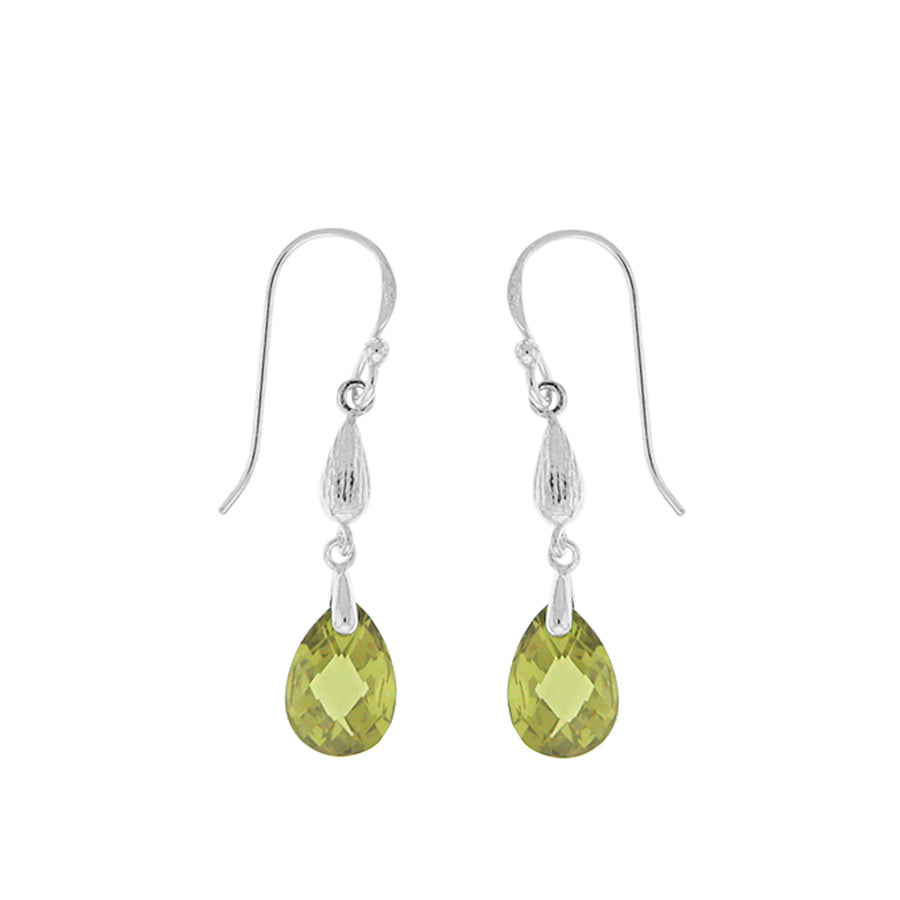 Pear Gemstone Dangle Earrings (SV 407)