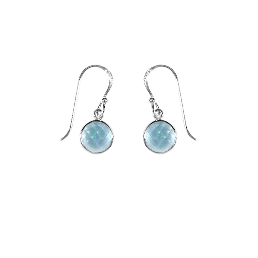 Round Gemstone Dangle Earrings (SV 410)