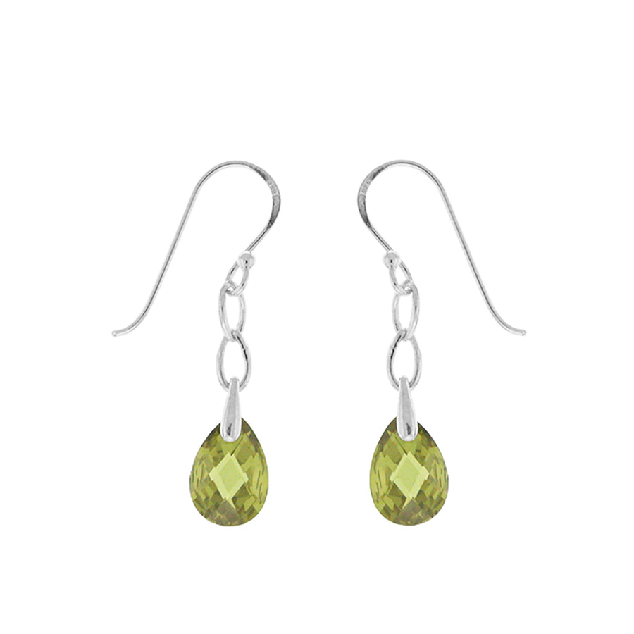 Pear Gemstone Dangle Earrings (SV 412)