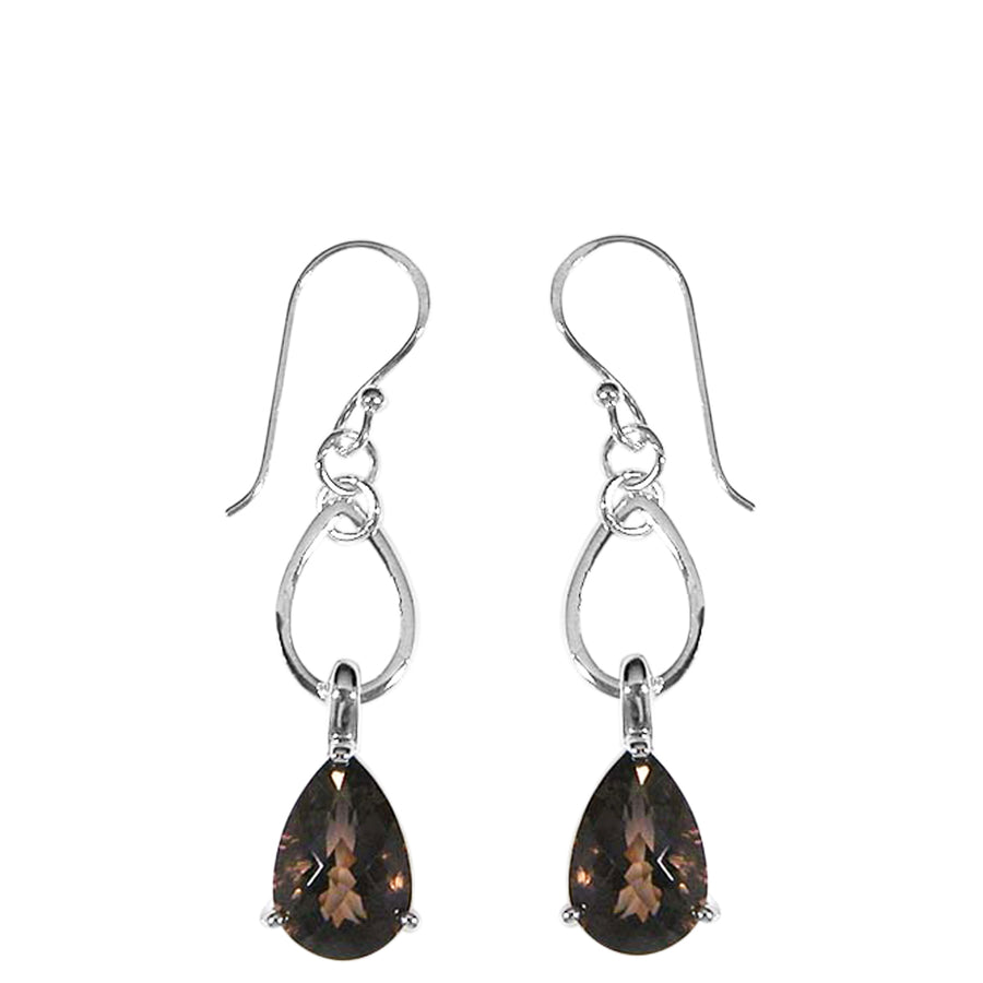 Pear Gemstone Dangle Earrings (SV 416)