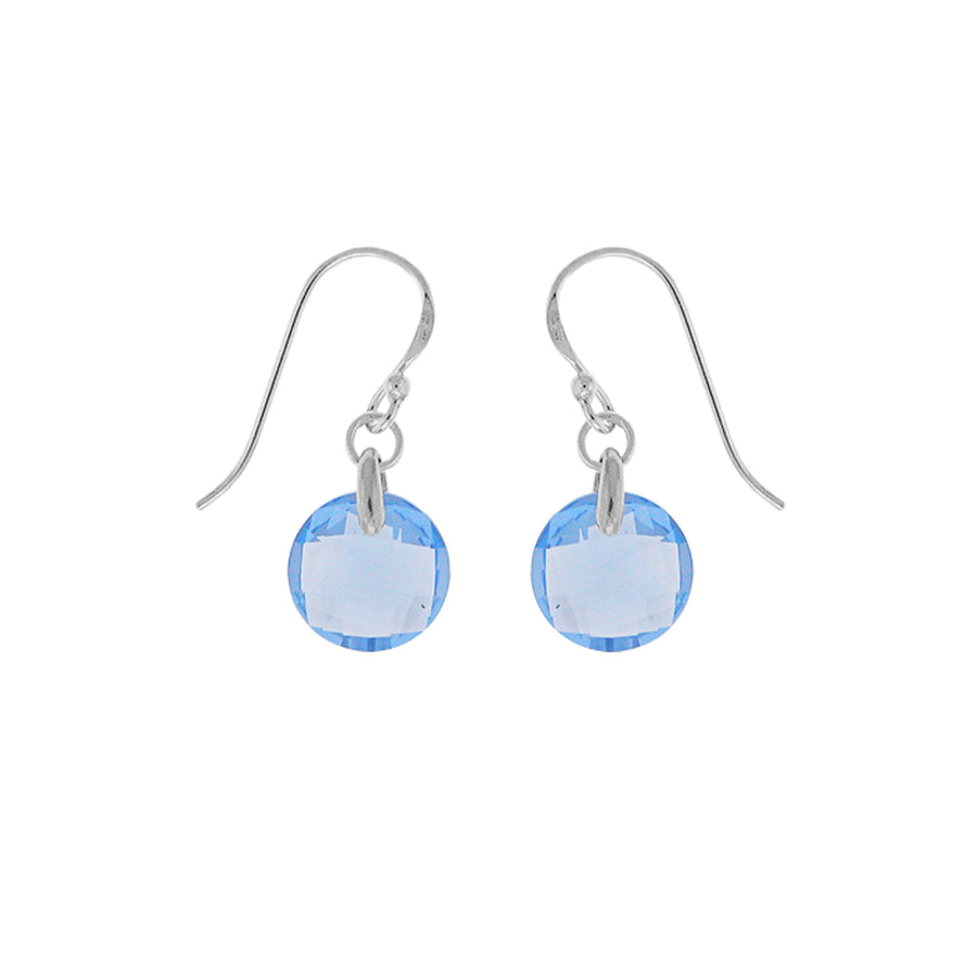 Round Gemstone Dangle Earrings (SV 422)