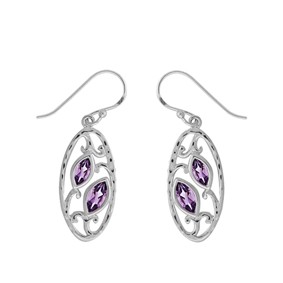 Gemstone Classic Dangle Earrings (SV 441)