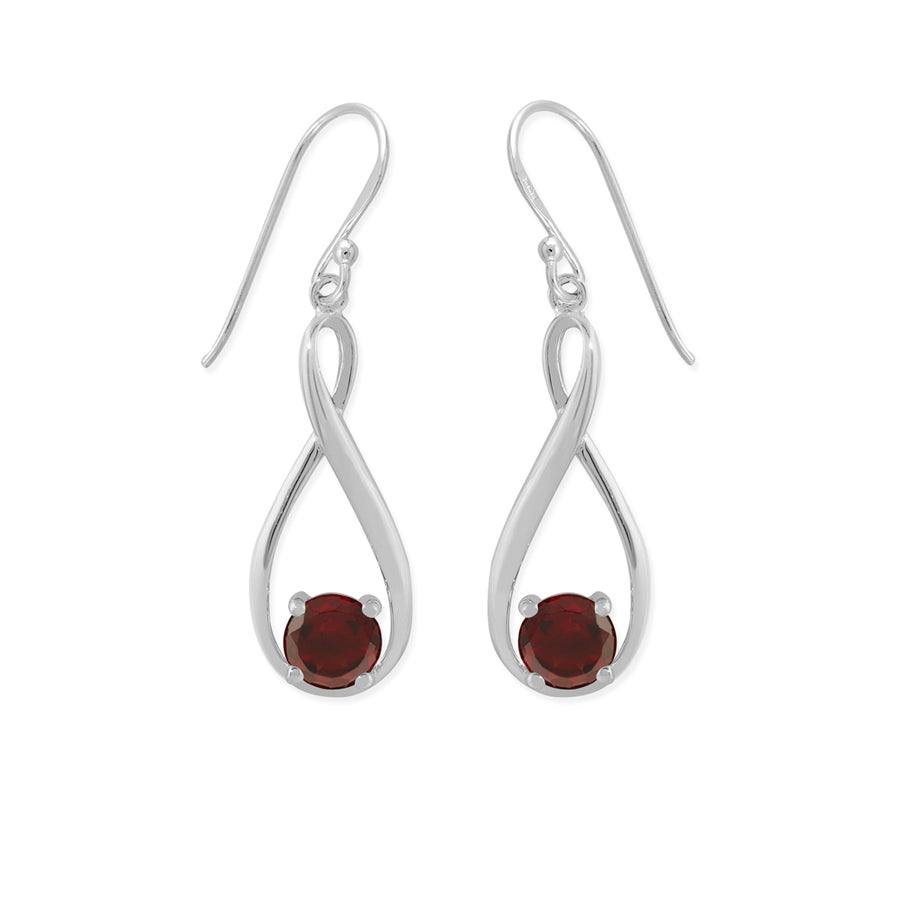 Round Gemstone Dangle Earrings  (SV 518)