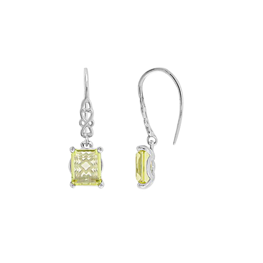 Rectangular Emerald Cut Dangle Earrings (SV 481)
