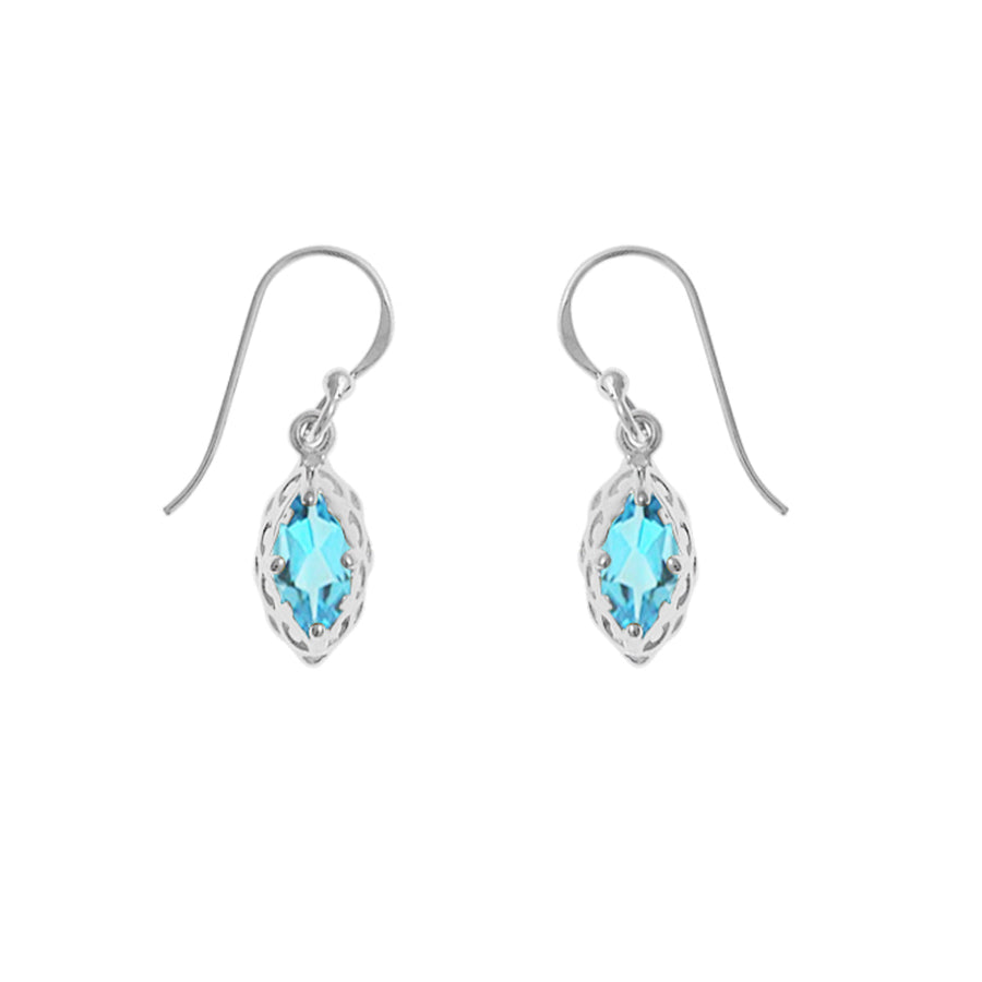 Marquise Gemstone Dangle Earrings (SV 494)