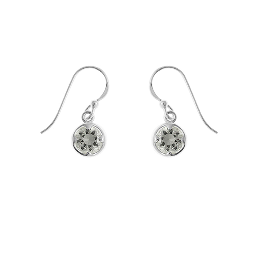 Round Gemstone Dangle Earrings (SV 495)