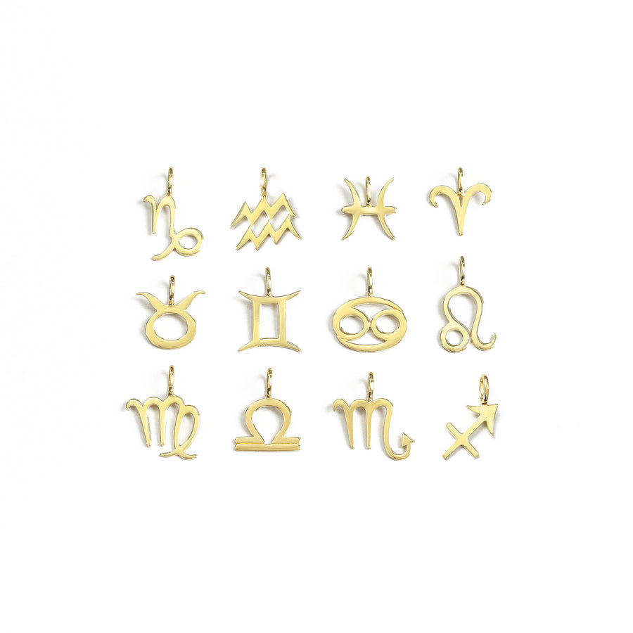 Zodiac Horoscope Necklace with Gold